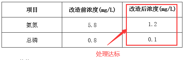 污水站氨氮磷效果对比