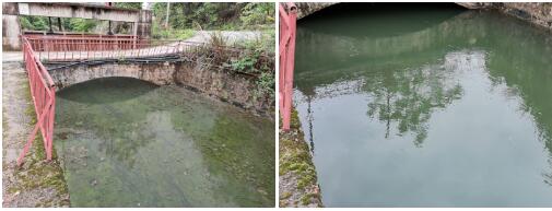河流污水处理前后